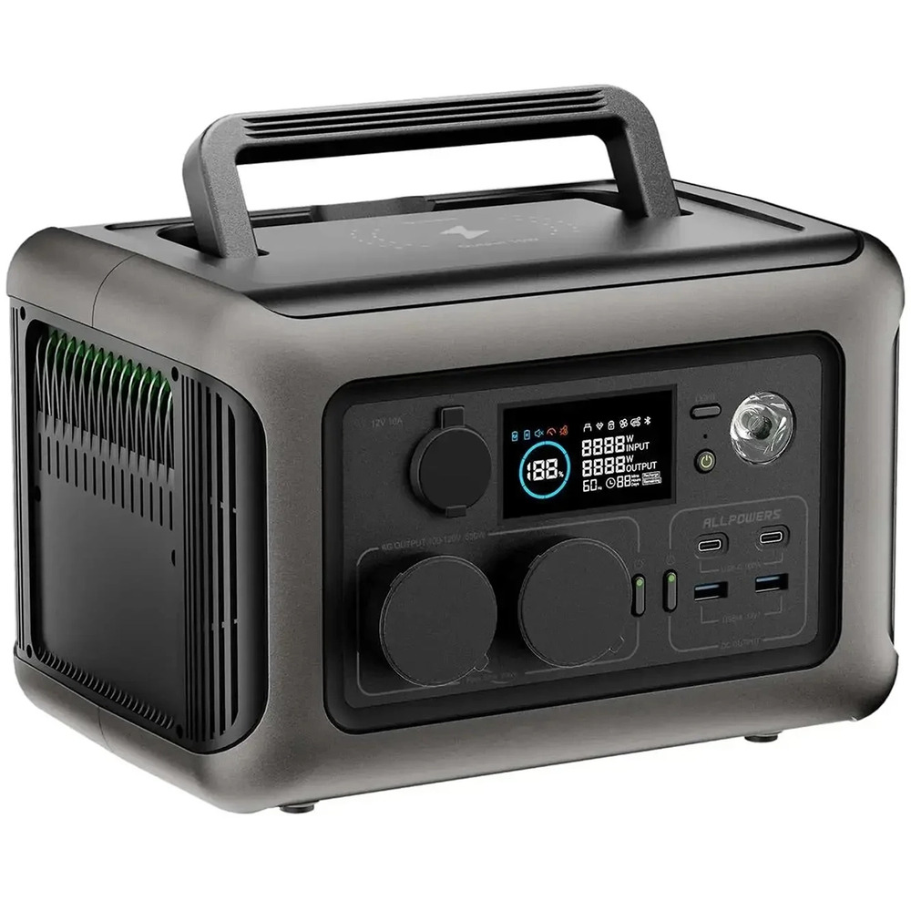 Зарядна станція Allpowers R600, 600 Вт, 299 Вт*год (електростанція для дому, UPS, ДБЖ)