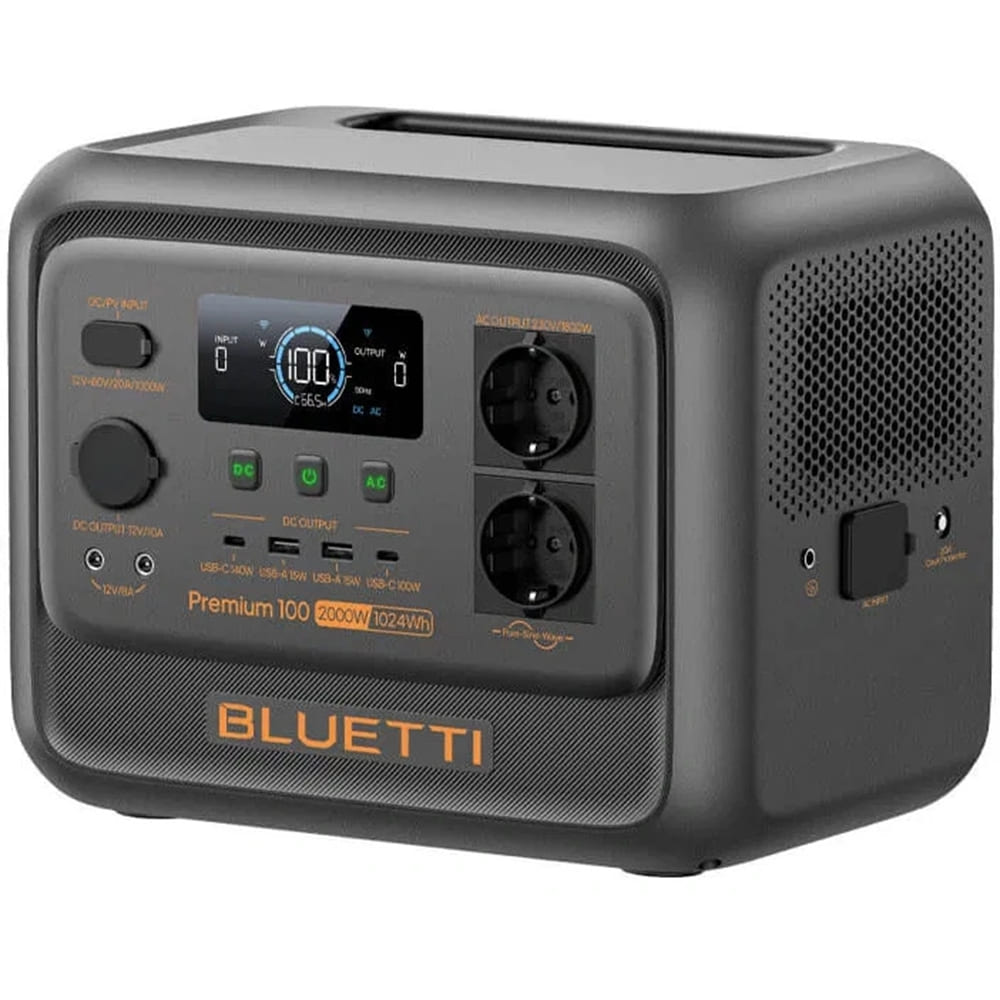 Зарядна станція Bluetti Premium 100 V2, 2000 Вт, 1024 Вт*год (електростанція для дому, UPS, ДБЖ) EU