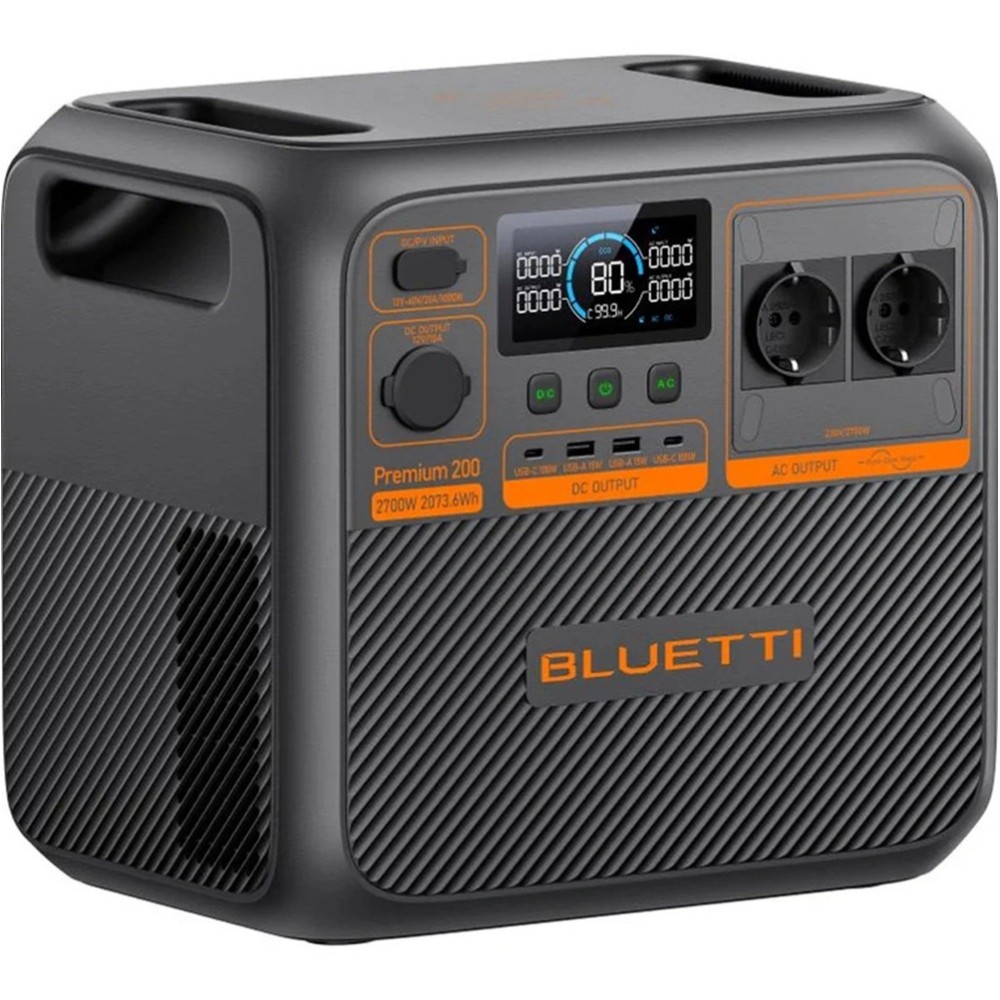 Зарядна станція Bluetti Premium 200 V2, 2700 Вт, 2073 Вт*год (електростанція для дому, UPS, ДБЖ) EU