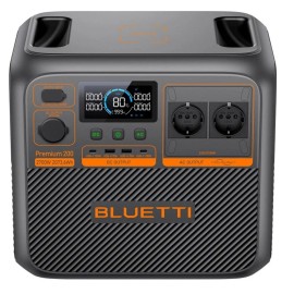 Зарядна станція Bluetti Premium 200 V2, 2700 Вт, 2073 Вт*год (електростанція для дому, UPS, ДБЖ) UK, чорна