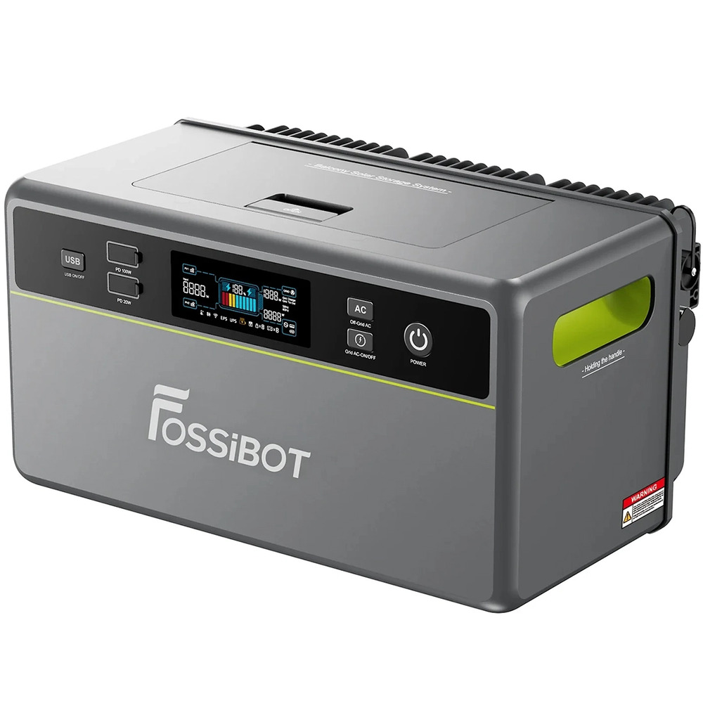 Зарядна станція Fossibot FBP1200, 1200 Вт, 1958 Вт*год (електростанція для дому, UPS, ДБЖ), зелена