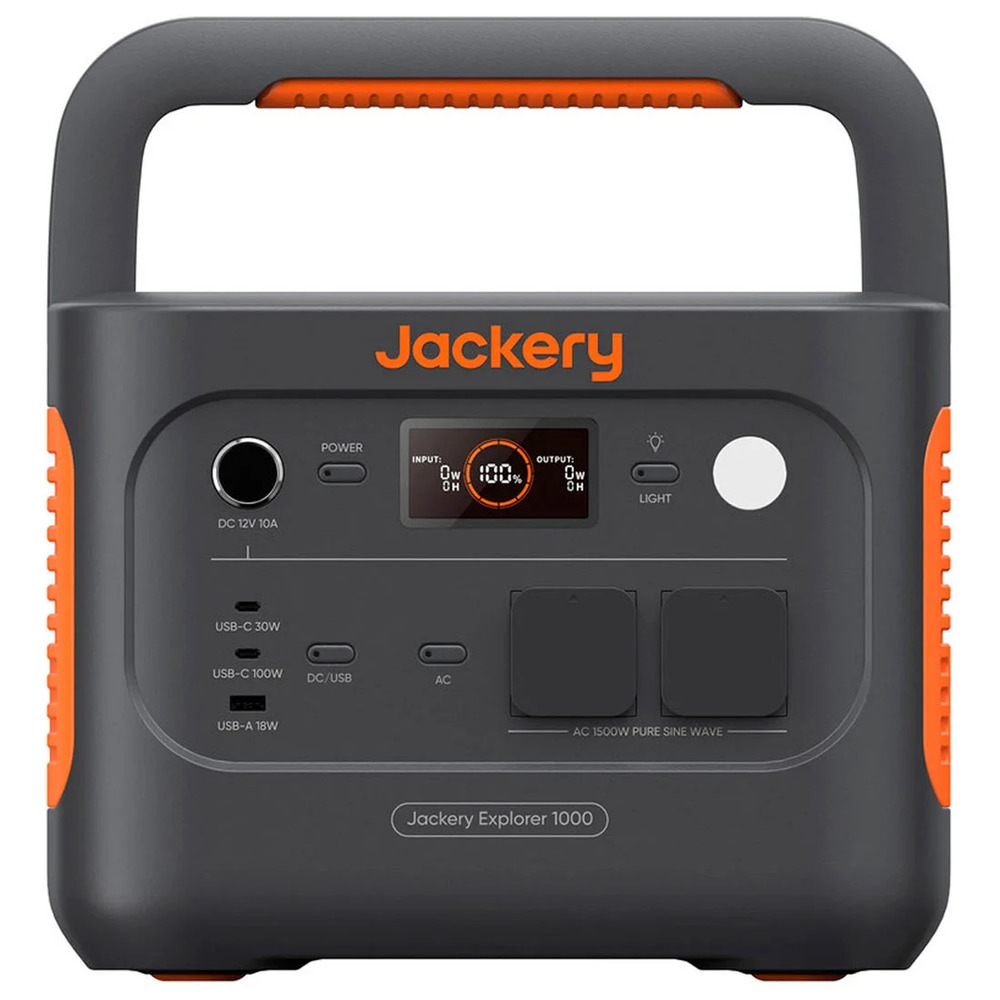 Зарядная станция Jackery Explorer 1000 v2 EU, 1500 Вт, 1070 Вт*ч (электростанция для дома, UPS, ИБП)
