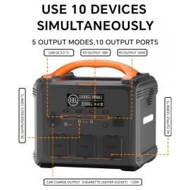 Зарядна станція NewsMy S1210D, 1500 Вт, 1102.5 Вт*год (електростанція для дому, ДБЖ, UPS) EU