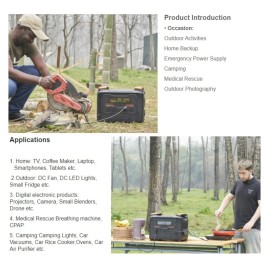 Зарядна станція NewsMy S2400A, 2400 Вт, 2048 Вт/год (електростанція для дому, UPS, ДБЖ) EU