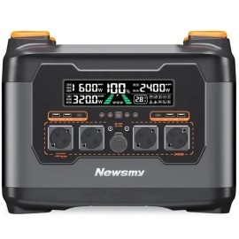 Зарядна станція NewsMy S2400A, 2400 Вт, 2048 Вт/год (електростанція для дому, UPS, ДБЖ) EU