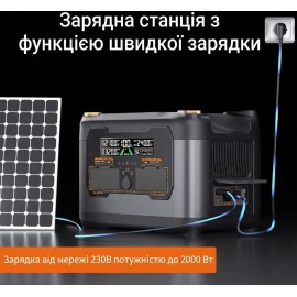 Зарядна станція NewsMy X2400, 2400 Вт, 2016 Вт*год (електростанція для дому, ДБЖ, UPS)