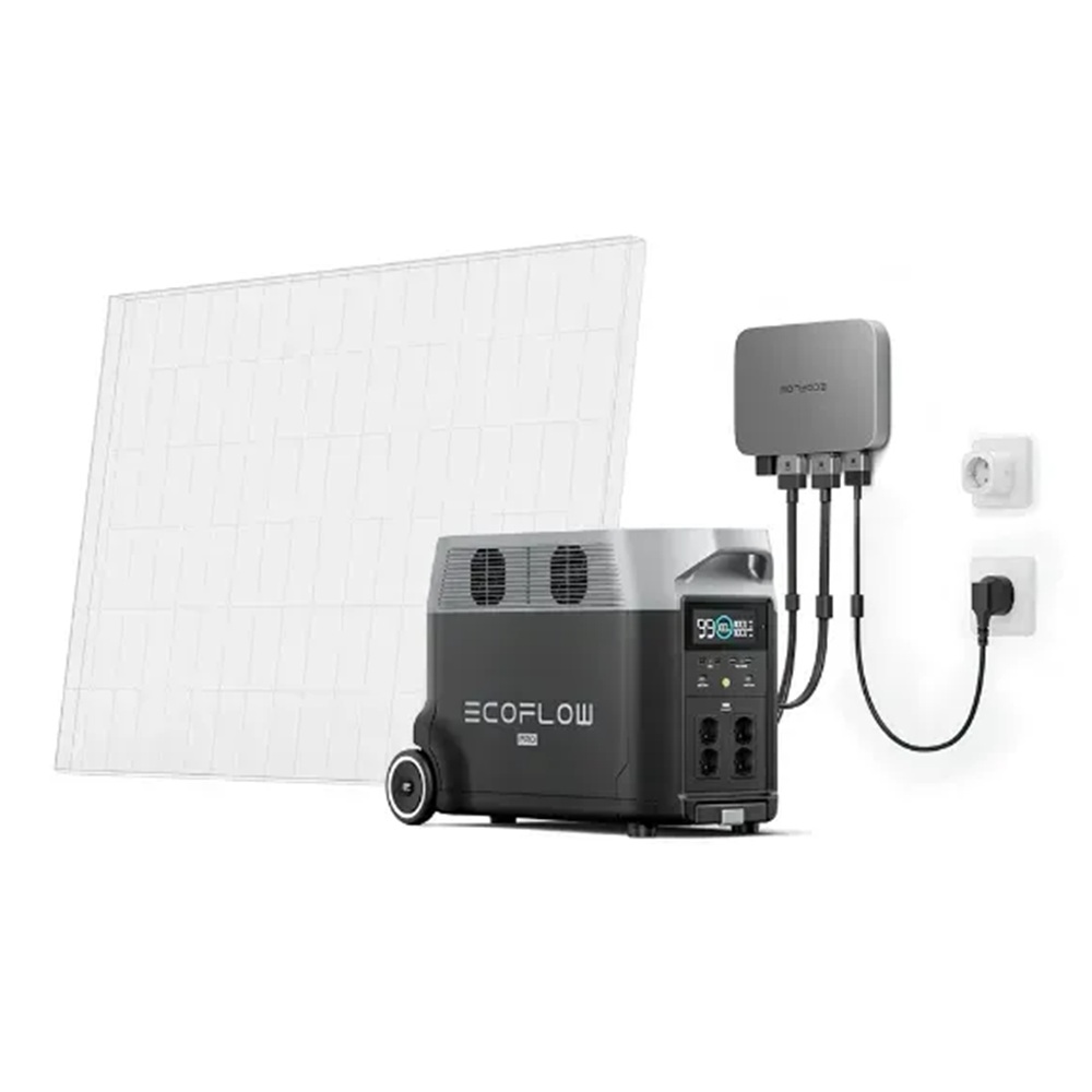 Комплект EcoFlow PowerStream - мікроінвертор 600W + зарядна станція Delta Pro