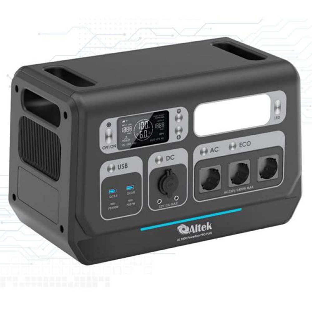 Портативна зарядна станція Altek AL 2400 PowerBox PRO PLUS (2048 Вт·г)