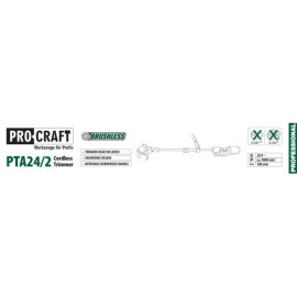 Акумуляторна коса Procraft PTA24/2 (без акб та ЗП)