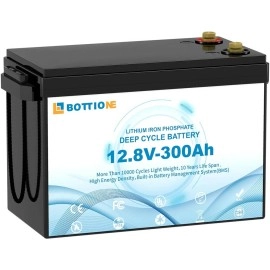 Акумулятор Bottione LiFePO4 12V/300AH, 3840W*h (літій-залізо-фосфатний акумулятор для ДБЖ (UPS))