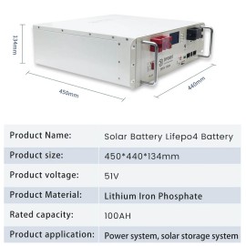 Аккумулятор Dipower LiFePO4, Rack Mounted, 51,2V/100AH, 5120W*h (литий-железо-фосфатный аккумулятор для ИБП (UPS))