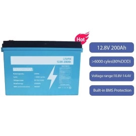 Акумулятор Dipower LiFePO4 12V/200AH (2560W*h), Smart BMS, Bluetooth APP (літій-залізо-фосфатний акумулятор для ДБЖ (UPS))