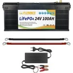 Акумулятор FlyPower LiFePO4 24V/100AH (2400W*h) (літій-залізо-фосфатний акумулятор для ДБЖ (UPS))