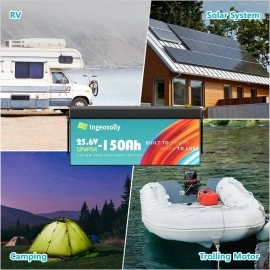 Акумулятор Ingeosolly LiFePO4 25.6V/150AH (3840W*h) (літій-залізо-фосфатний акумулятор для ДБЖ (UPS))