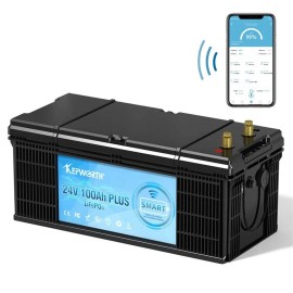 Акумулятор Kepworth LiFePO4 24V/100AH (2560W*h), Smart BMS,Bluetooth APP (літій-залізо-фосфатний акумулятор для ДБЖ (UPS))