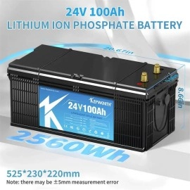 Акумулятор Kepworth LiFePO4 24V/100AH (2400W*h) (літій-залізо-фосфатний акумулятор для ДБЖ (UPS))