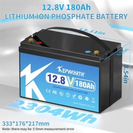 Акумулятор Kepworth LiFePO4 12V/180AH (2160W*h) (літій-залізо-фосфатний акумулятор для ДБЖ (UPS))