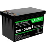 Акумулятор LanPWR LiFePO4 12V/100AH, 100A (1280W*h) (літій-залізо-фосфатний акумулятор для ДБЖ (UPS))