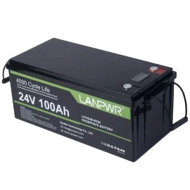 Акумулятор LanPWR LiFePO4 24V/100AH, 100A (2560W*h) (літій-залізо-фосфатний акумулятор для ДБЖ (UPS))