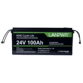 Акумулятор LanPWR LiFePO4 24V/100AH, 100A (2560W*h) (літій-залізо-фосфатний акумулятор для ДБЖ (UPS))