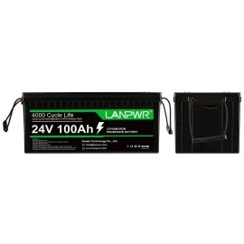 Акумулятор LanPWR LiFePO4 24V/100AH, 100A (2560W*h) (літій-залізо-фосфатний акумулятор для ДБЖ (UPS))