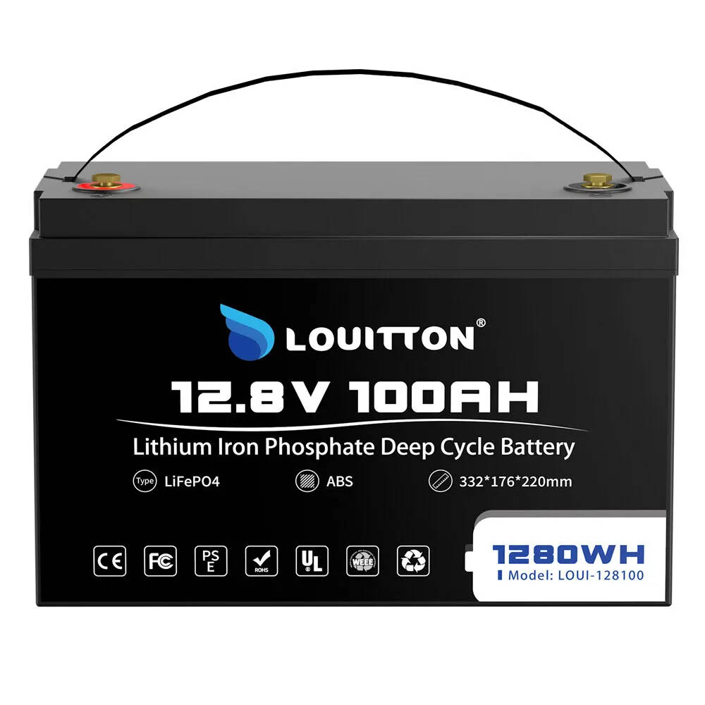 Акумулятор Louitton LiFePO4 12V/100AH (1280W*h) (літій-залізо-фосфатний акумулятор для ДБЖ (UPS))