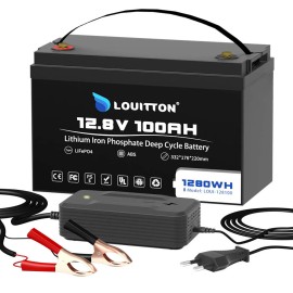 Акумулятор Louitton LiFePO4 12V/100AH (1280W*h) (літій-залізо-фосфатний акумулятор для ДБЖ (UPS))