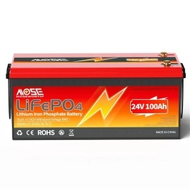 Акумулятор MOSEWORTH LiFePO4 24V/100AH (2400W*h) (літій-залізо-фосфатний акумулятор для ДБЖ (UPS))