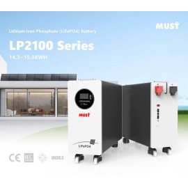 Акумулятор Must LP21-48300, LiFePO4, 51.2V 300AH, 200A/200A (15360 W*h) (W-iFi Smart BMS, літій-залізо-фосфатний акумулятор для ДБЖ (UPS))