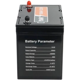 Акумулятор PowMr POW-100AH-12.8V-MINI, 12,8V/100Ah, 1280W*h, 100A (26x17x21 см, LiFePO4, для будинку, котла, сонячних батарей)