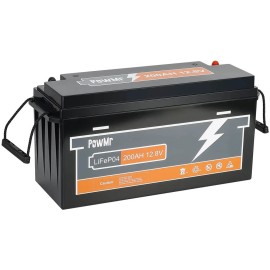 Акумулятор PowMr 12,8V/200Ah, 2560W*h, 200A (LiFePO4, для будинку, котла, сонячних батарей)