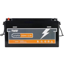 Акумулятор PowMr 12,8V/200Ah, 2560W*h, 200A (LiFePO4, для будинку, котла, сонячних батарей)