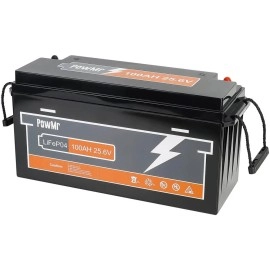 Акумулятор PowMr POW-100AH-25.6V, 25.6V/100Ah, 2560W*h (LiFePO4, для будинку, котла, сонячних батарей)