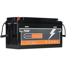 Акумулятор PowMr POW-100AH-25.6V, 25.6V/100Ah, 2560W*h (LiFePO4, для будинку, котла, сонячних батарей)