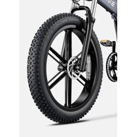 Електровелосипед фетбайк ENGWE X-26 Dual Batteries (1000 Вт; 19,2 А/год+10 А/год; 48 В), колеса 26х4", з ручкою газу, сірий