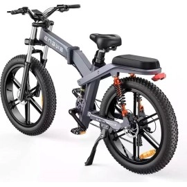 Електровелосипед фетбайк ENGWE X-26 Dual Batteries (1000 Вт; 19,2 А/год+10 А/год; 48 В), колеса 26х4", з ручкою газу, сірий