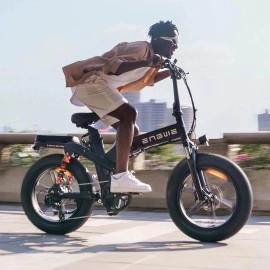 Електровелосипед фетбайк Engwe X-20 Dual Batteries (750 Вт; 14,4 А*год+7,8 А*год; 48 В), колеса 20х4", з ручкою газу, сірий