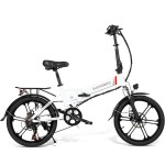 Електровелосипед SAMEBIKE 20LVXD30-II (350 Вт; 10 А/год; 48 В), колеса 20", з ручкою газу, білий