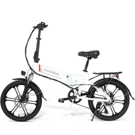 Електровелосипед SAMEBIKE 20LVXD30-II (350 Вт; 10 А/год; 48 В), колеса 20", з ручкою газу, білий