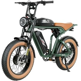 Електровелосипед SAMEBIKE Pilot M20 SR Dual Batteries (1000 Вт + 1000 Вт; 16 А*год + 16 А*год; 48 В), колеса 20", з ручкою газу, зелений