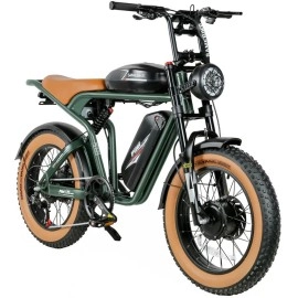 Електровелосипед SAMEBIKE Pilot M20 SR Dual Batteries (1000 Вт + 1000 Вт; 16 А*год + 16 А*год; 48 В), колеса 20", з ручкою газу, зелений