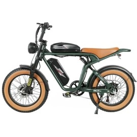 Електровелосипед SAMEBIKE Pilot M20 SR Dual Batteries (1000 Вт + 1000 Вт; 16 А*год + 16 А*год; 48 В), колеса 20", з ручкою газу, зелений