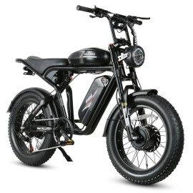 Електровелосипед SAMEBIKE Pilot M20 SR Dual Batteries (1000 Вт + 1000 Вт; 16 А*год + 16 А*год; 48 В), колеса 20", з ручкою газу, чорний