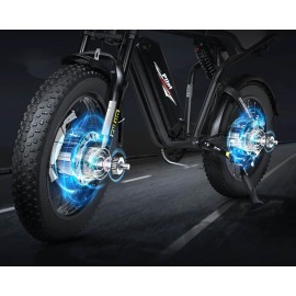 Електровелосипед SAMEBIKE Pilot M20 SR Dual Batteries (1000 Вт + 1000 Вт; 16 А*год + 16 А*год; 48 В), колеса 20", з ручкою газу, чорний