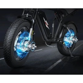 Електровелосипед SAMEBIKE Pilot M20 SR Dual Batteries (1000 Вт + 1000 Вт; 16 А*год + 16 А*год; 48 В), колеса 20", з ручкою газу, чорний