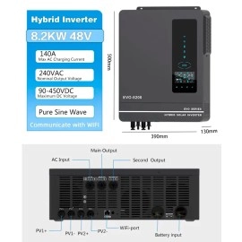 Гібридний інвертор Anern AN-SCI-EVO-8200, 48 В, 8200 Вт (безперебійник, UPS, ДБЖ)