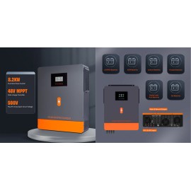 Гібридний інвертор Powmr Solar 8200W POW-HVM8.2M-48V, 48 В, 8200 Вт (безперебійник, UPS, ДБЖ)