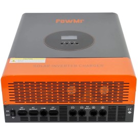 Гібридний інвертор Powmr POW-RELAB-10KE NEW 2024, 48 В, 10000 Вт (низькочастотний інвертор, безперебійник, UPS, ДБЖ)