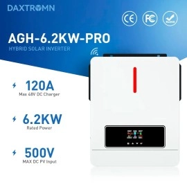 Гібридний інвертор Daxtromn AGH-6.2KW, 48 В, 120 А, 6200 Вт (безперебійник, UPS, ДБЖ)