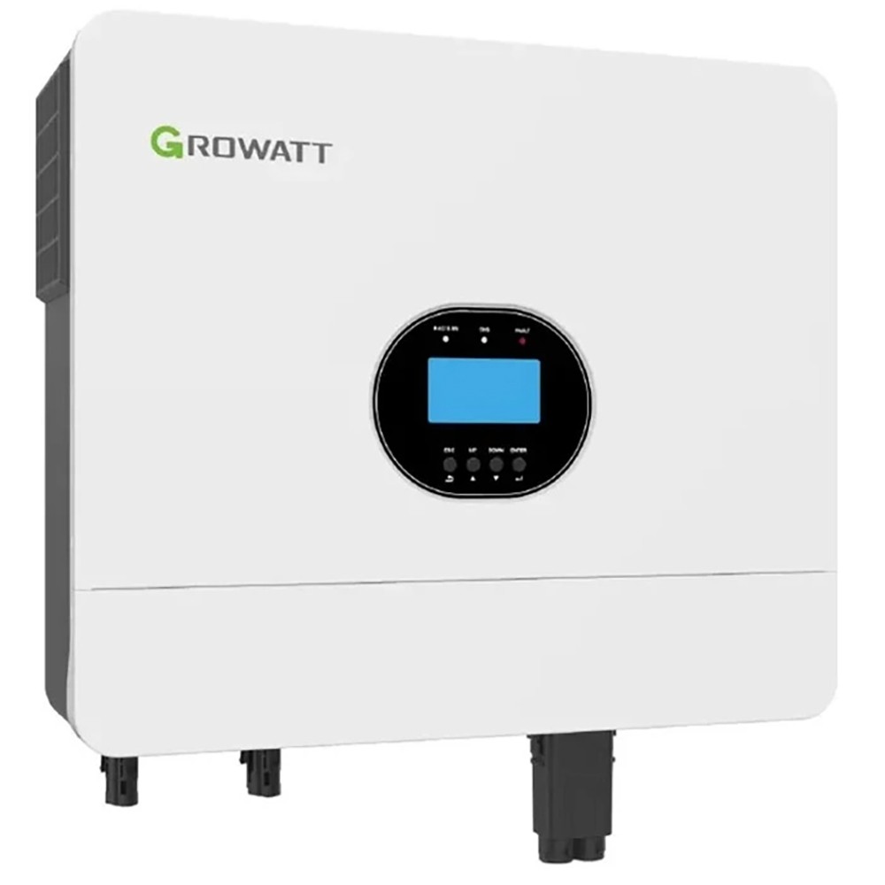 Гібридний інвертор Growatt SPF 6000 ES Plus, 48 В, 6000 Вт, 100 А (безперебійник, UPS, ДБЖ)